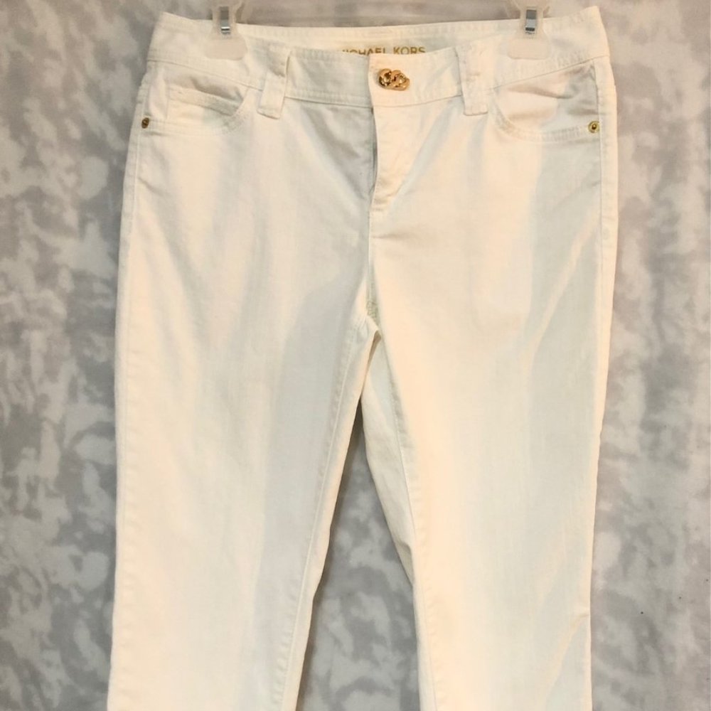 Michael Kors Capri Pants, Size 6, Gold Accents